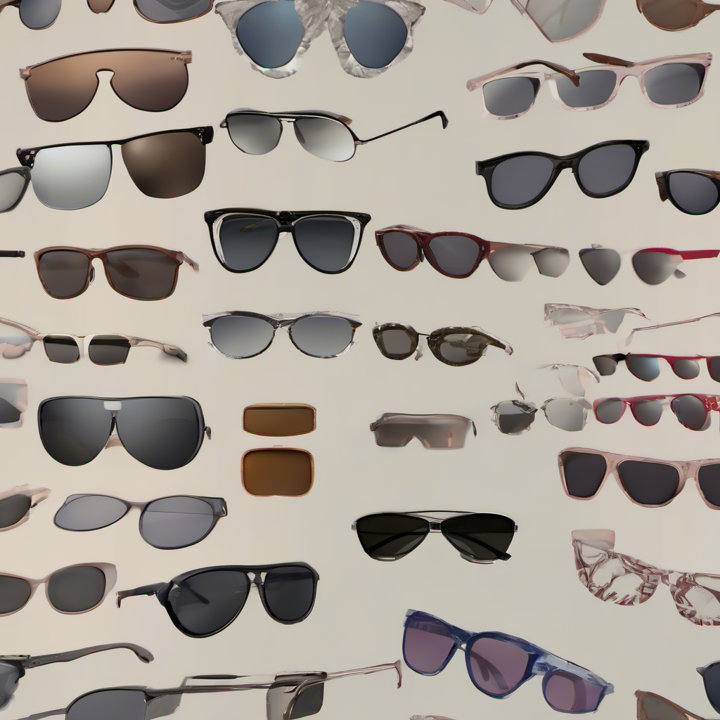 Virtual try-on for sunglasses, detailed design, various styles